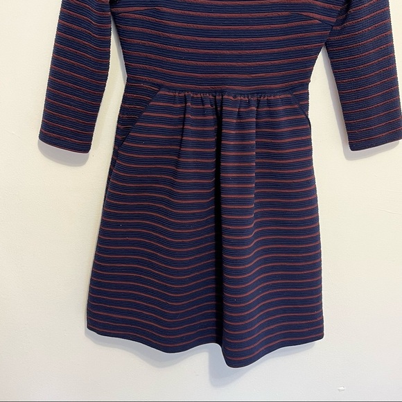 Anthropologie Maeve Brenna Stripe Fit and Flare Dress Womens Size 2 - Picture 4 of 10